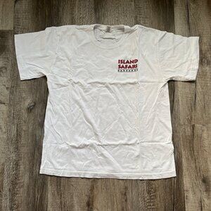 Barbados Island Safari White T-Shirt Size L Large